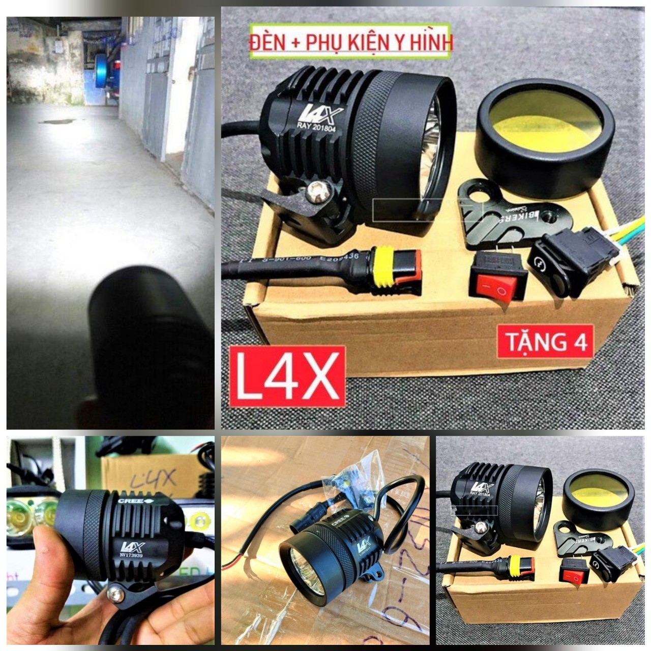 Đèn trợ sáng L4X mẫu mới loại tốt siêu sáng kèm phụ kiện , Đèn led trợ sáng xe máy loại xịn , cách chọn mua đèn trợ sáng tốt