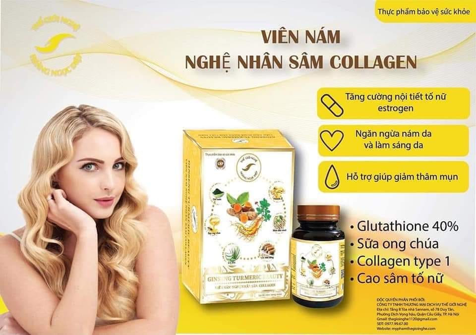 Viên uống nám nghệ nhân sâm collage- Hoàng Ngọc Diệp