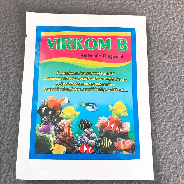 1 gói phòng bệnh, chữa bệnh virkom b 10g, trị nấm, diệt khuẩn, sát trùng cho hồ cá cảnh