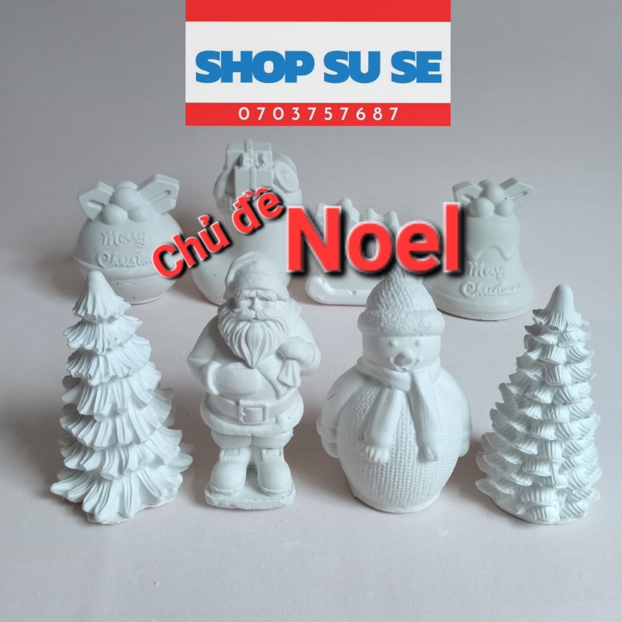Tô tượng thạch cao. Chủ đề Noel - Giáng sinh