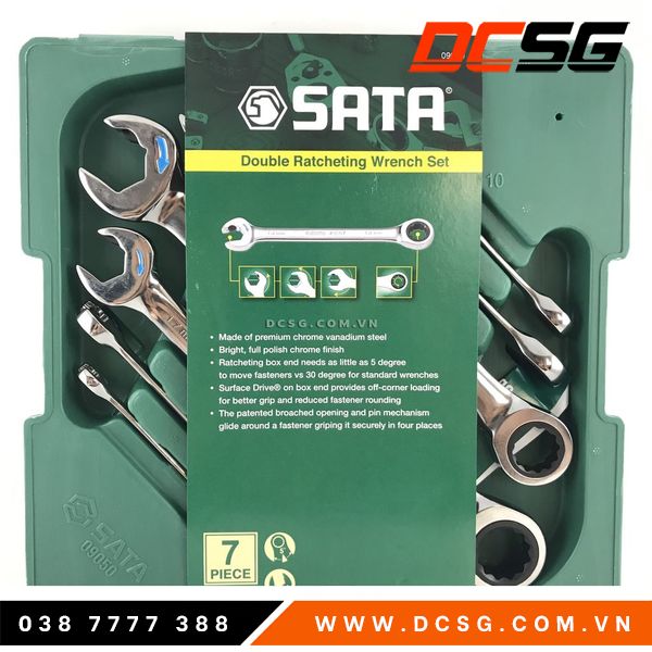 Bộ cờ lê vòng miệng tự động 8.0-22mm sata 09050