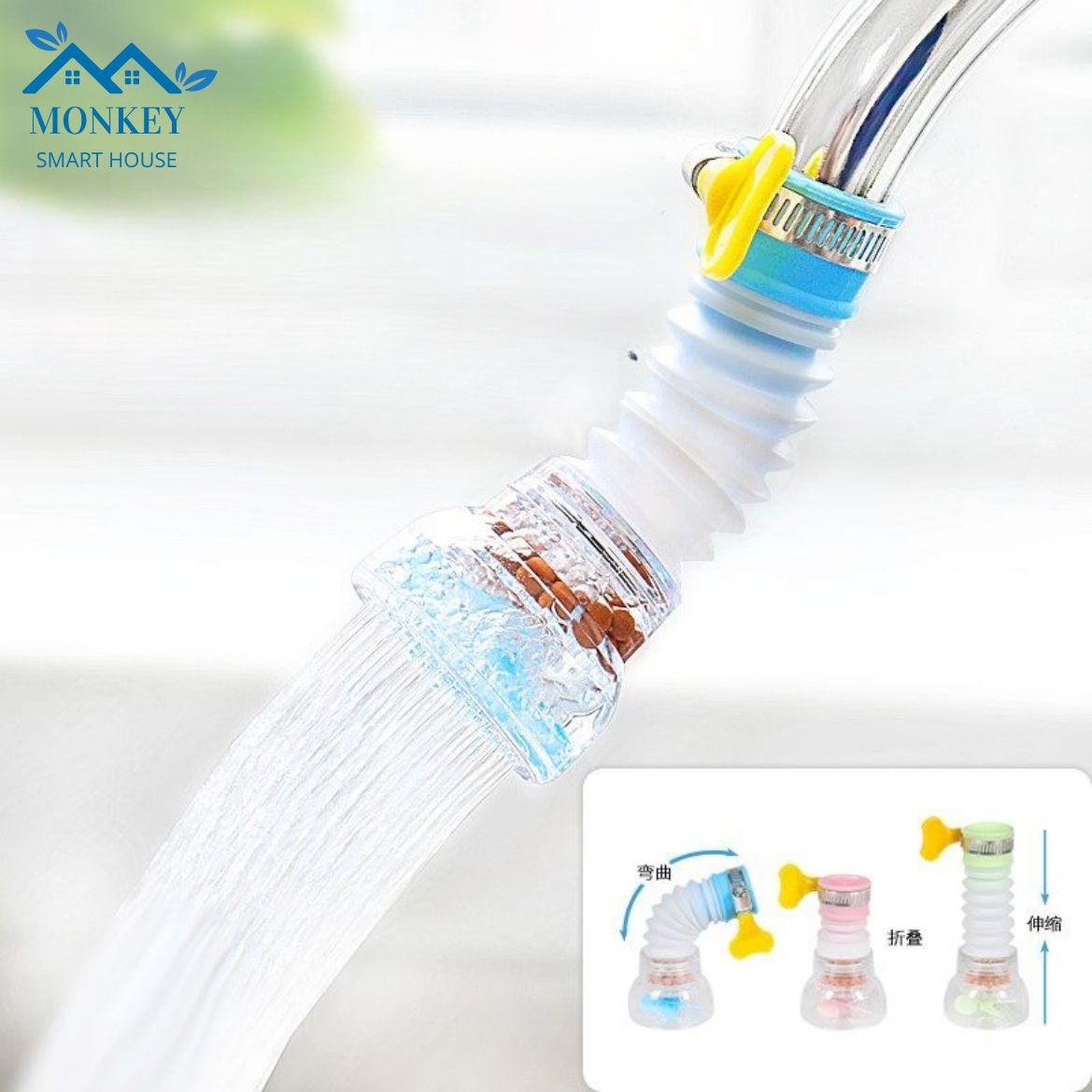 Đầu Vòi Lọc Nước Xoay 360 Độ - Đầu Lọc Gắn Vòi Nước Bồn Rửa Chén Bát
