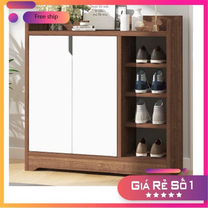 Tủ giày thông minh phong cách hiện đại, Tủ gỗ đựng giày dép, Tủ giày đẹp gỗ chống ẩm mốc TUR005