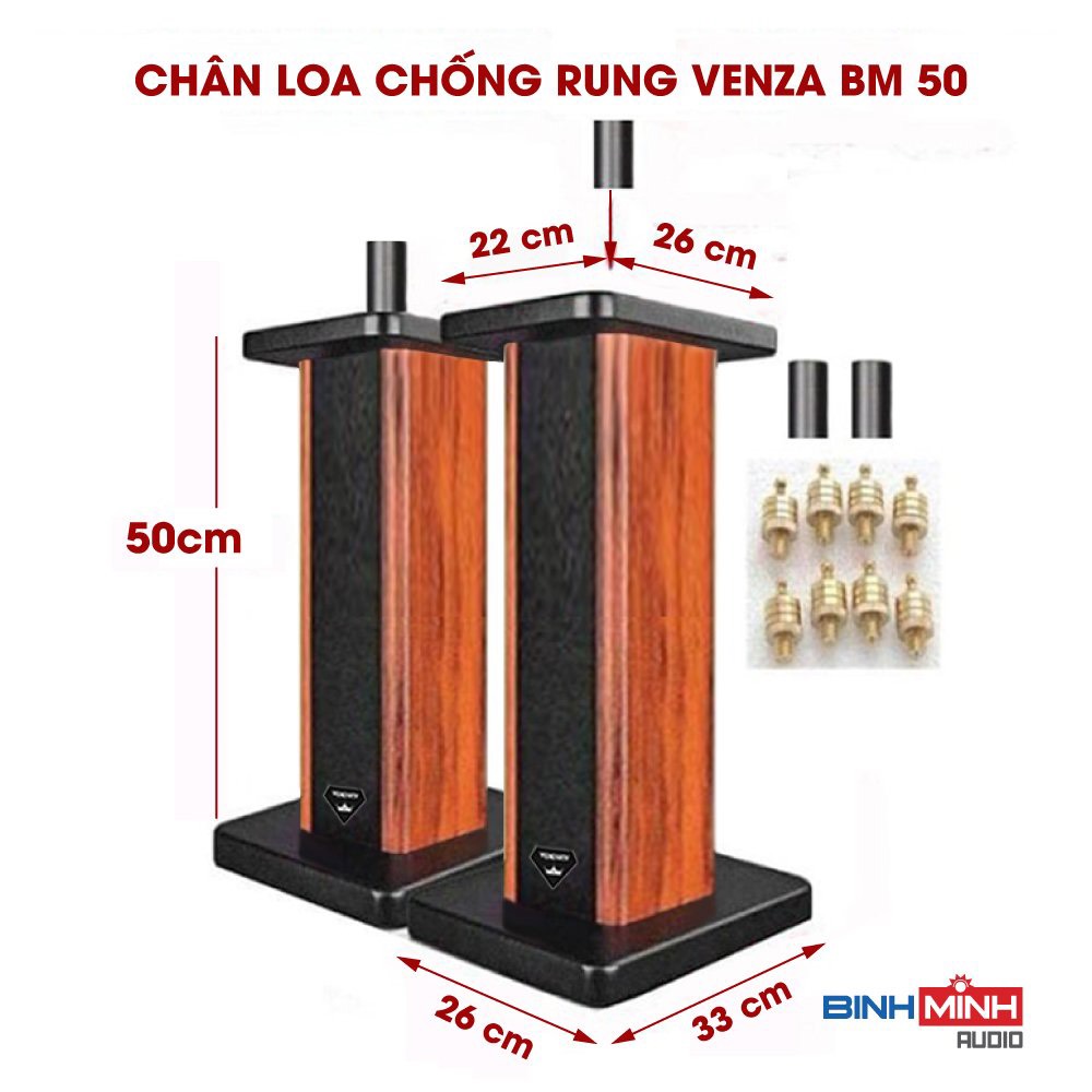 Chân loa gỗ chống rung Venza BM 50 (kèm chân đinh)