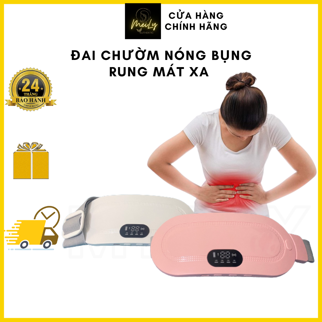 Đai Massage Làm ấm Bụng MEILY Đai đeo giảm Đau Bụng Kinh Nguyệt cho phụ nữ đến kì kinh nguyệt Máy Mát xa Làm Ấm Bụng Giảm Đau Bụng Đau Lưng Cho Phụ Nữ Đến Kì,Chườm Nóng Giảm Đau Bụng Kinh Đai đeo thắt láy