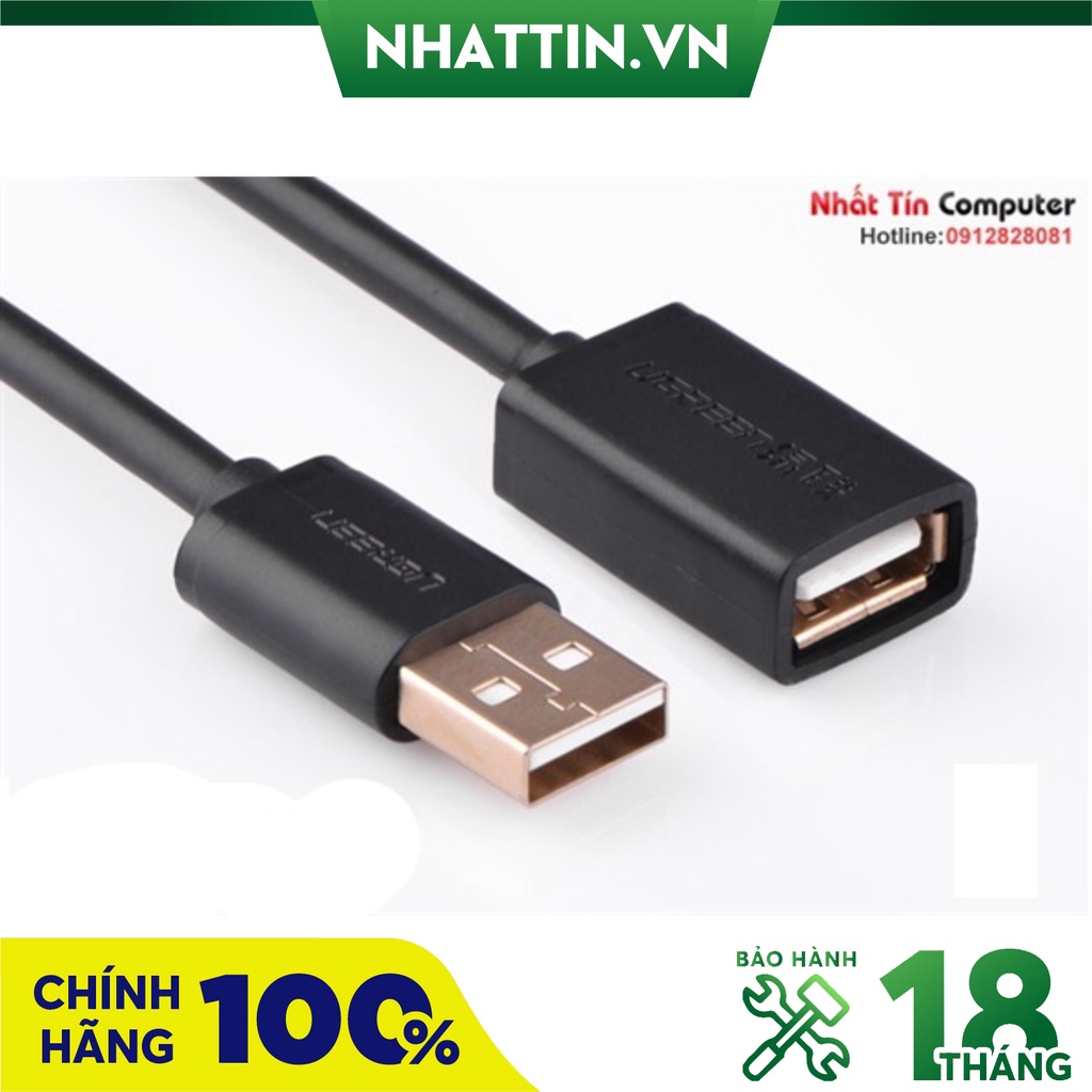 Cáp USB 2.0 nối dài chính hãng Ugreen cao cấp - Phân Phối Chính Hãng