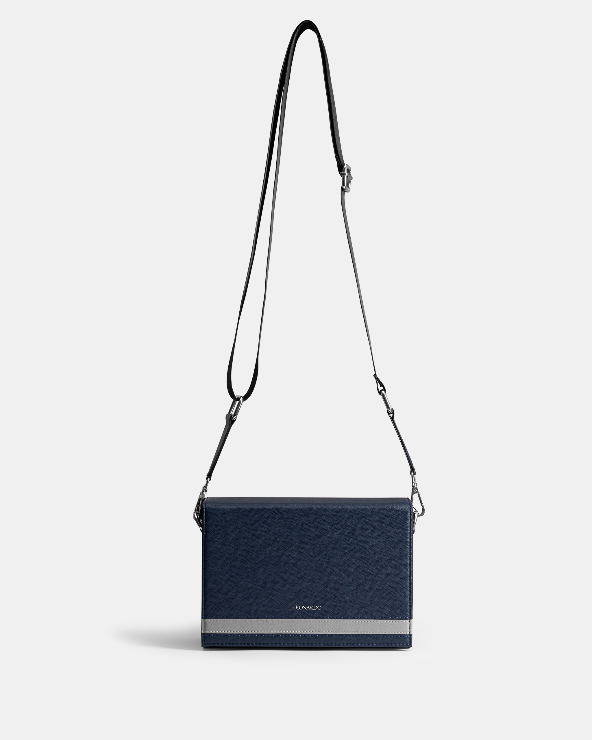 Túi Hộp Da Thời Trang Nam Nữ Cosmos, Chất Liệu Da Microfiber vân da Saffiano Thương Hiệu LEONARDO