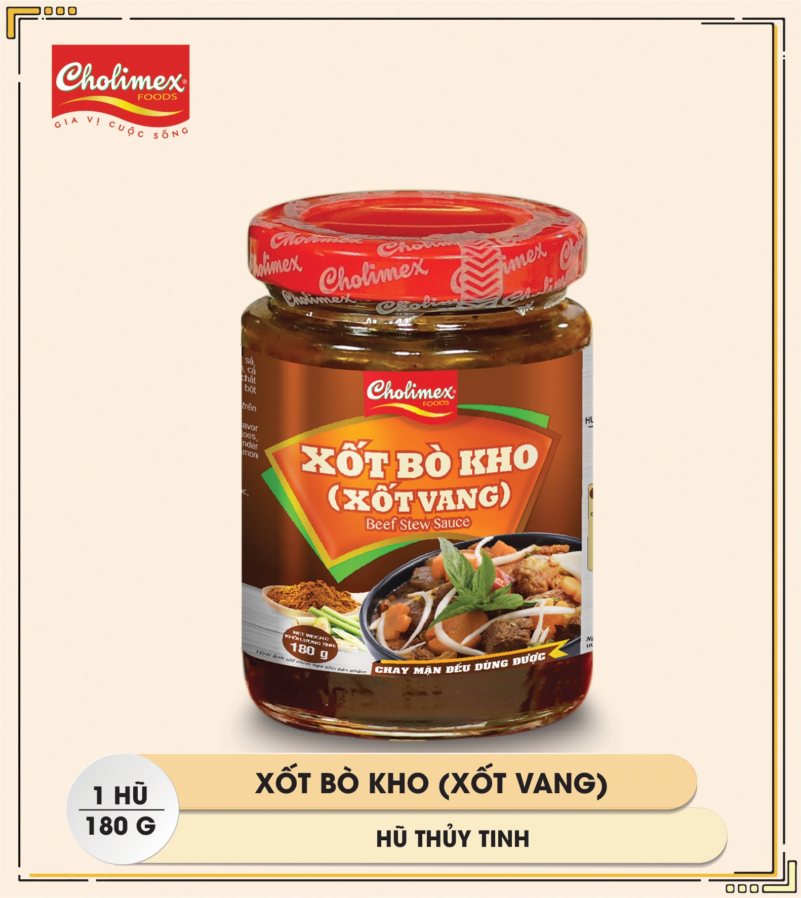 Xốt Bò Kho (Bò xốt vang) Cholimex - hũ 180g