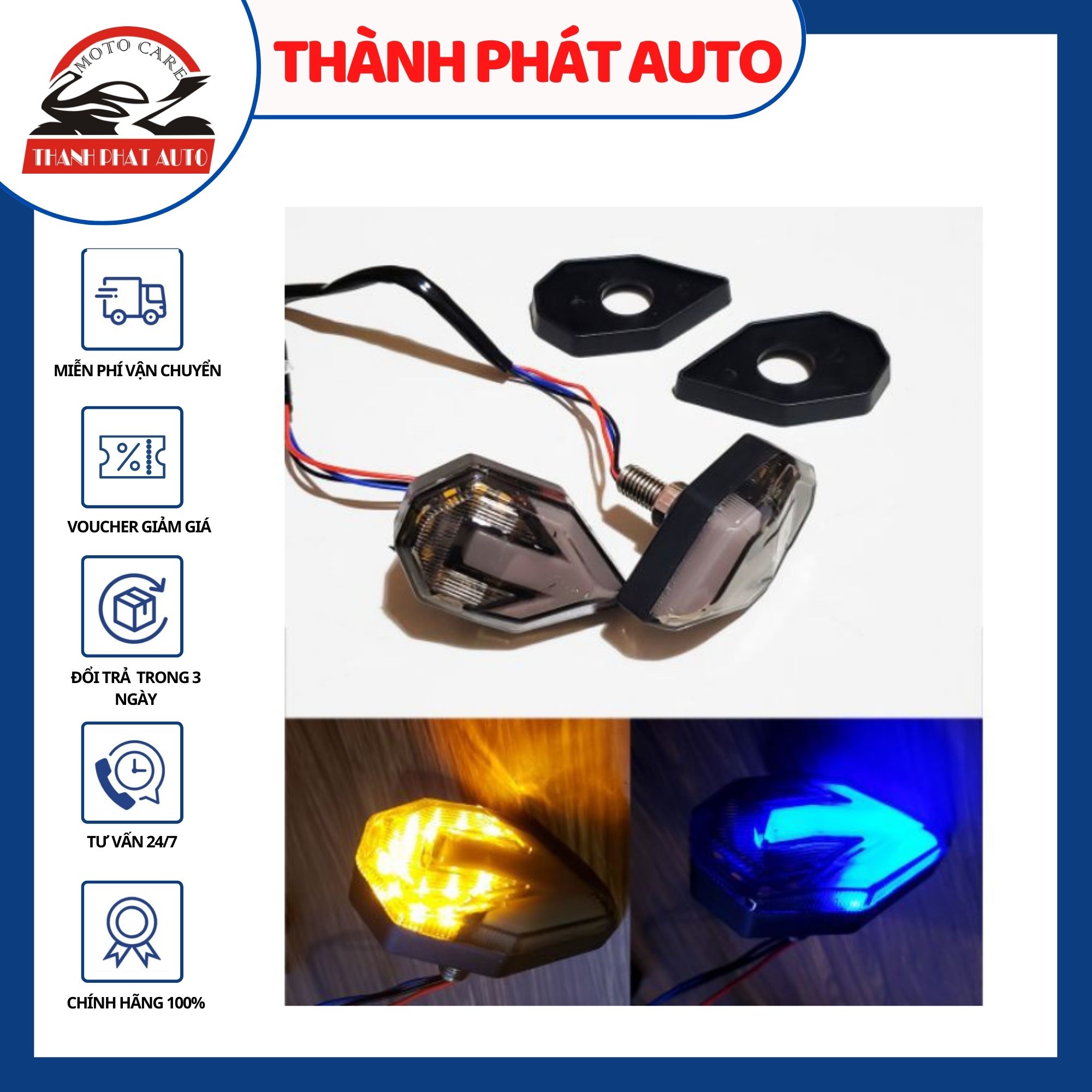 [HCM]Cặp Đèn Xinhan Led Chạy Mũi Tên ( MÀU VÀNG)