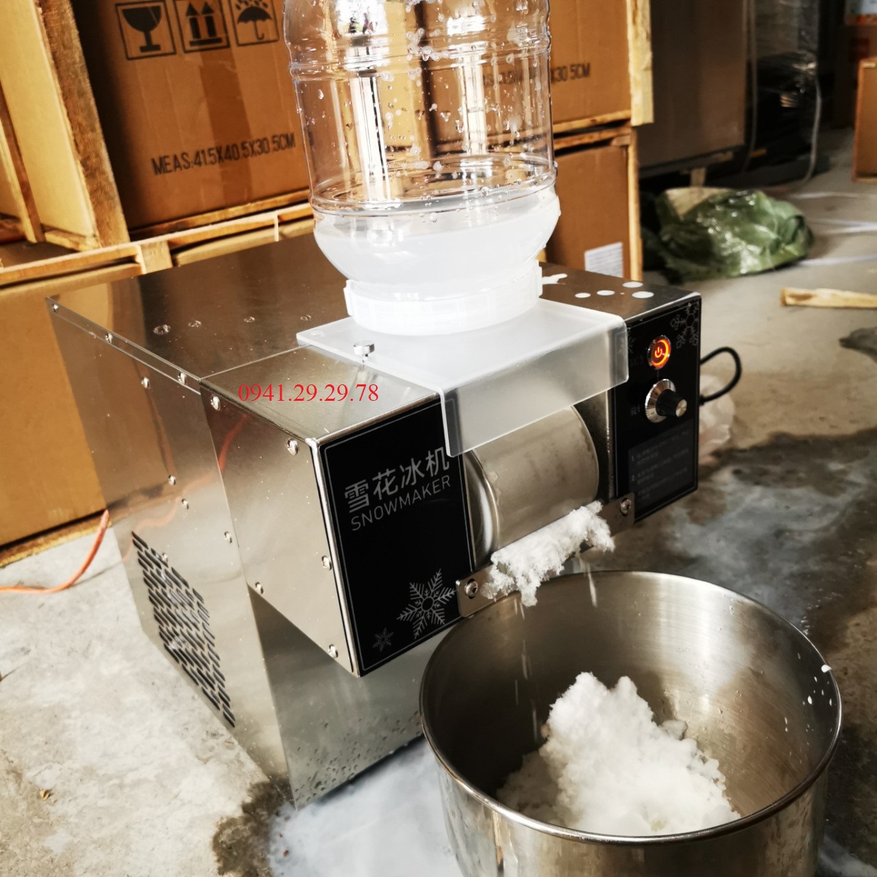 Máy làm kem bingsu hàn quốc - máy bào đá tuyết - bảo hành 1 năm