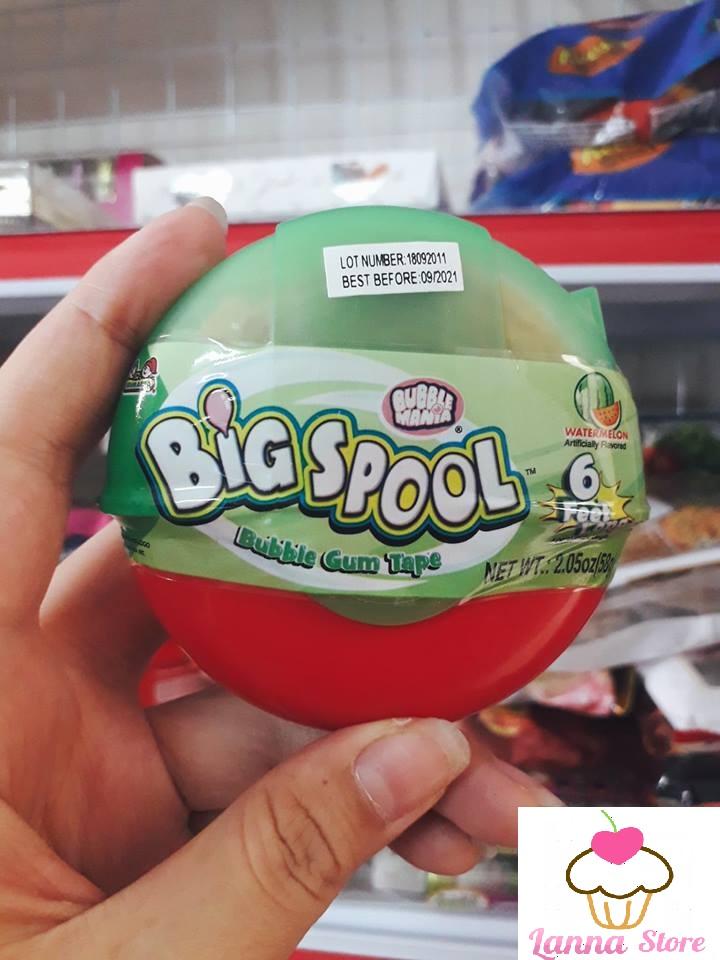 [HOT] Kẹo gum cuộn Hubba Bubba Hiệu Big Spool Màu Xanh Lá  DÀI 180cm Vị Dưa Hấu - Mỹ