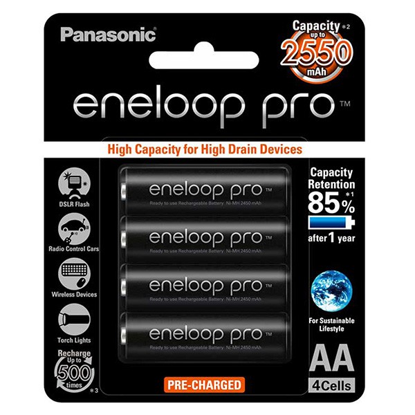 Pin sạc AA Eneloop pro dung lượng cao 2550mah