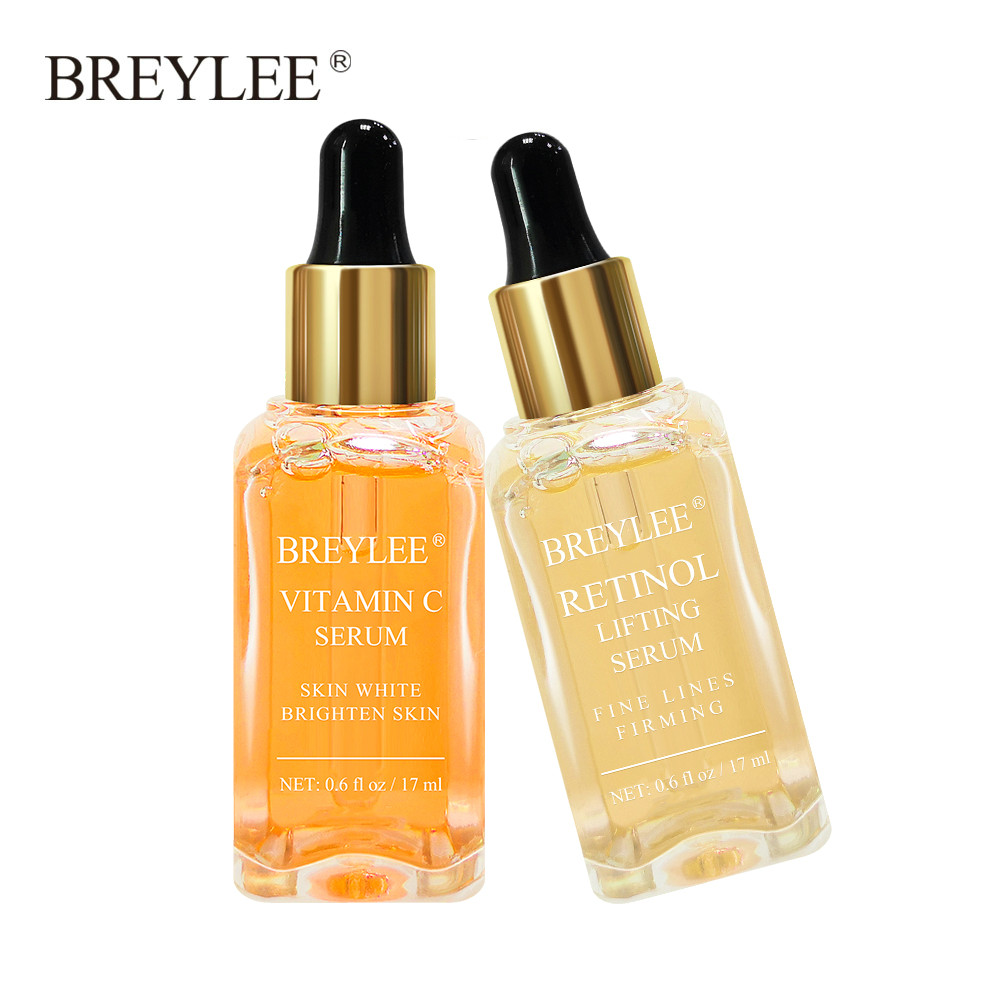 BREYLEE 2 chai serum vitamin C và Retinol 17ml làm trắng xóa nếp nhăn chất lượng cao - INTL