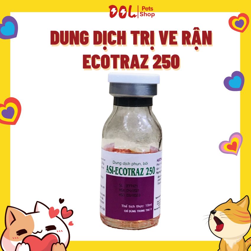 Asi-ecotraz 250 pha tắm xịt diệt ve rận bọ chét