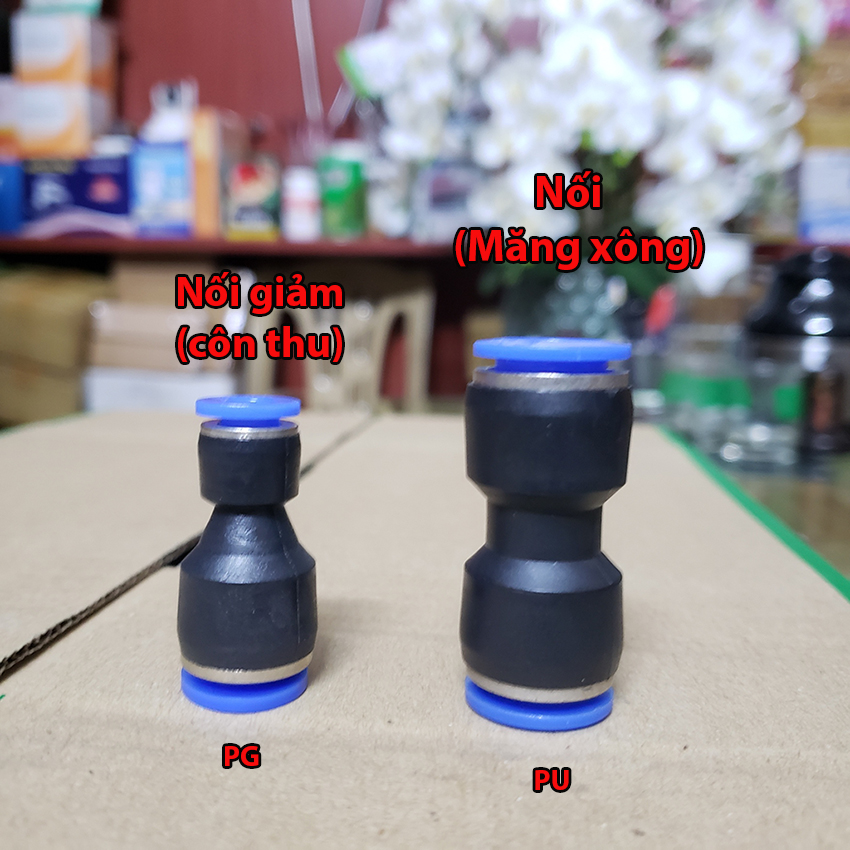 3 Chiếc Nối Hơi, Nối Khí Nén, Nối Ống PU, Ống Cứng 4 ly, 6mm, 8mm, 10, 12, 16mm Dùng cho hệ thống tưới, phun sương, Co2, Khí nén
