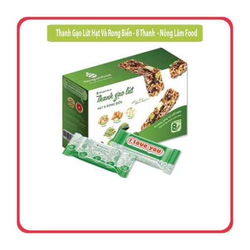 8 Thanh gạo lứt hạt và rong biển 136g