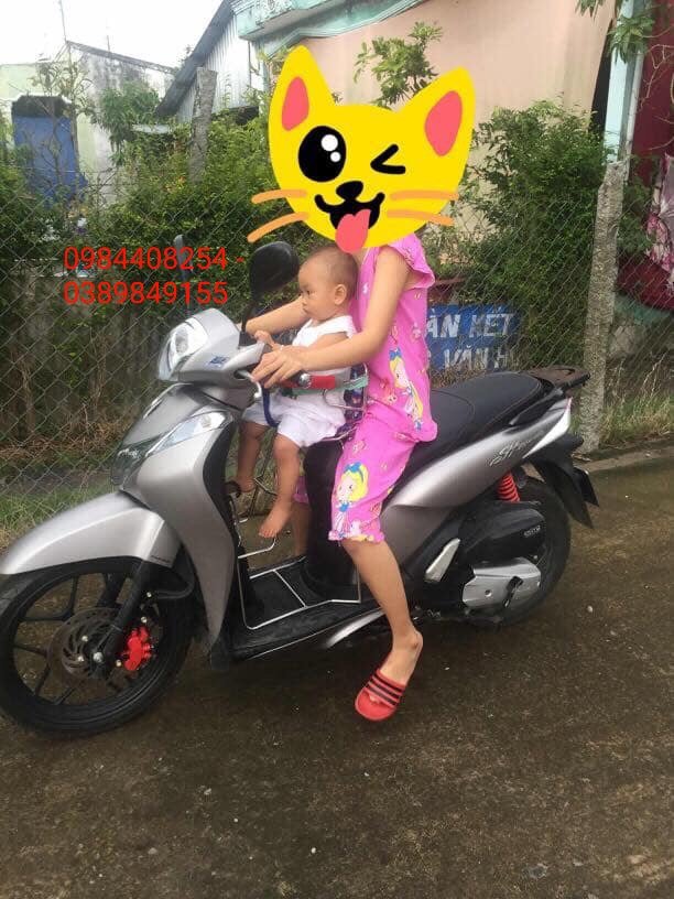 Ghế ngồi xe máy cho bé xe SH Mode - Janus - Latte - Click Thái có tựa