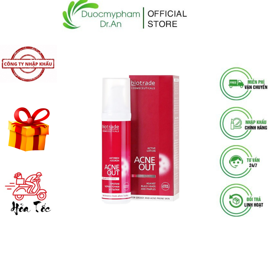 HÀNG NHẬP KHẨU - Lotion chấm mụn Biotrade Acnaut Active Lotion Dung dịch ngừa giảm mụn hoạt tính - DuocmyphamDrAn