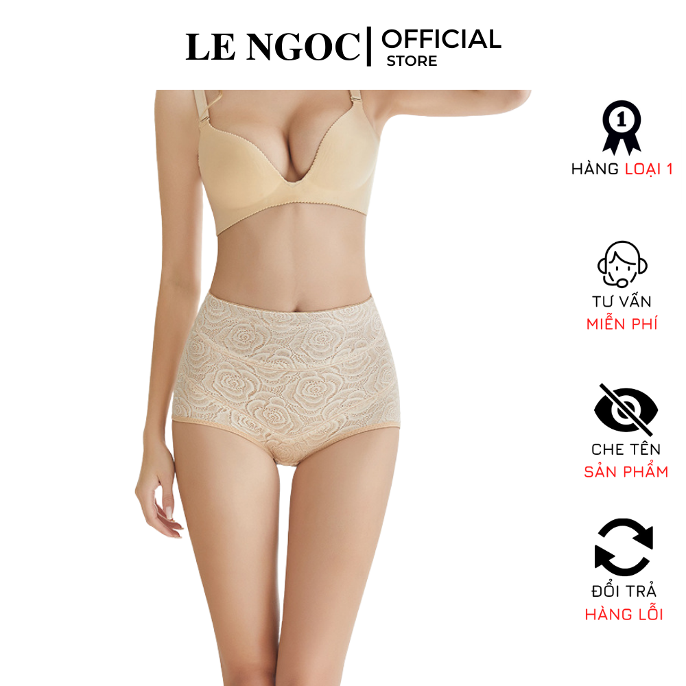 Quần gen nịt bụng hoa hồng, quần gen nâng mông định hình giảm mỡ eo thon Lê Ngọc 337