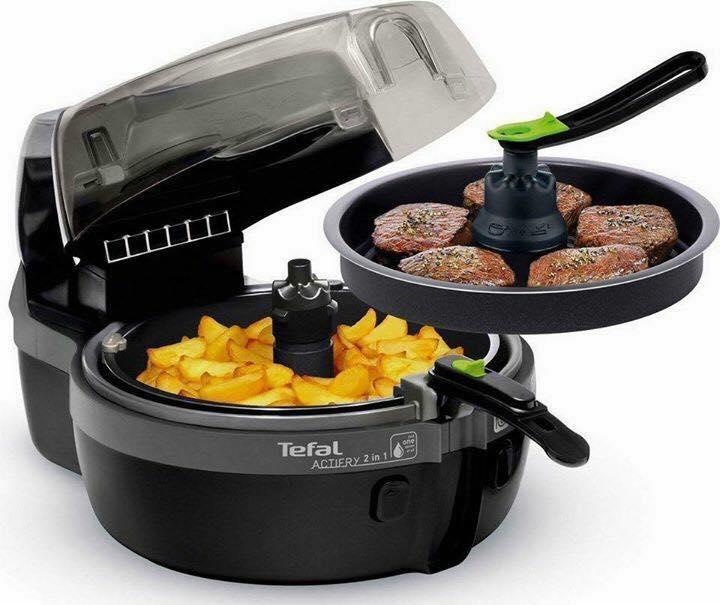 Nồi chiên không dầu 2 tầng tefal yv9601,1,5kg, 1400w