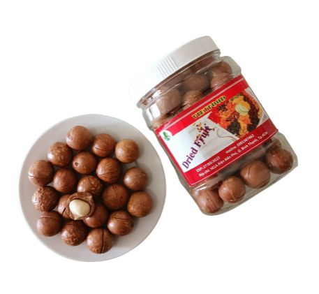 Hộp 500g hạt macca sấy nứt vỏ vietfood - đặc sản đăk lăk