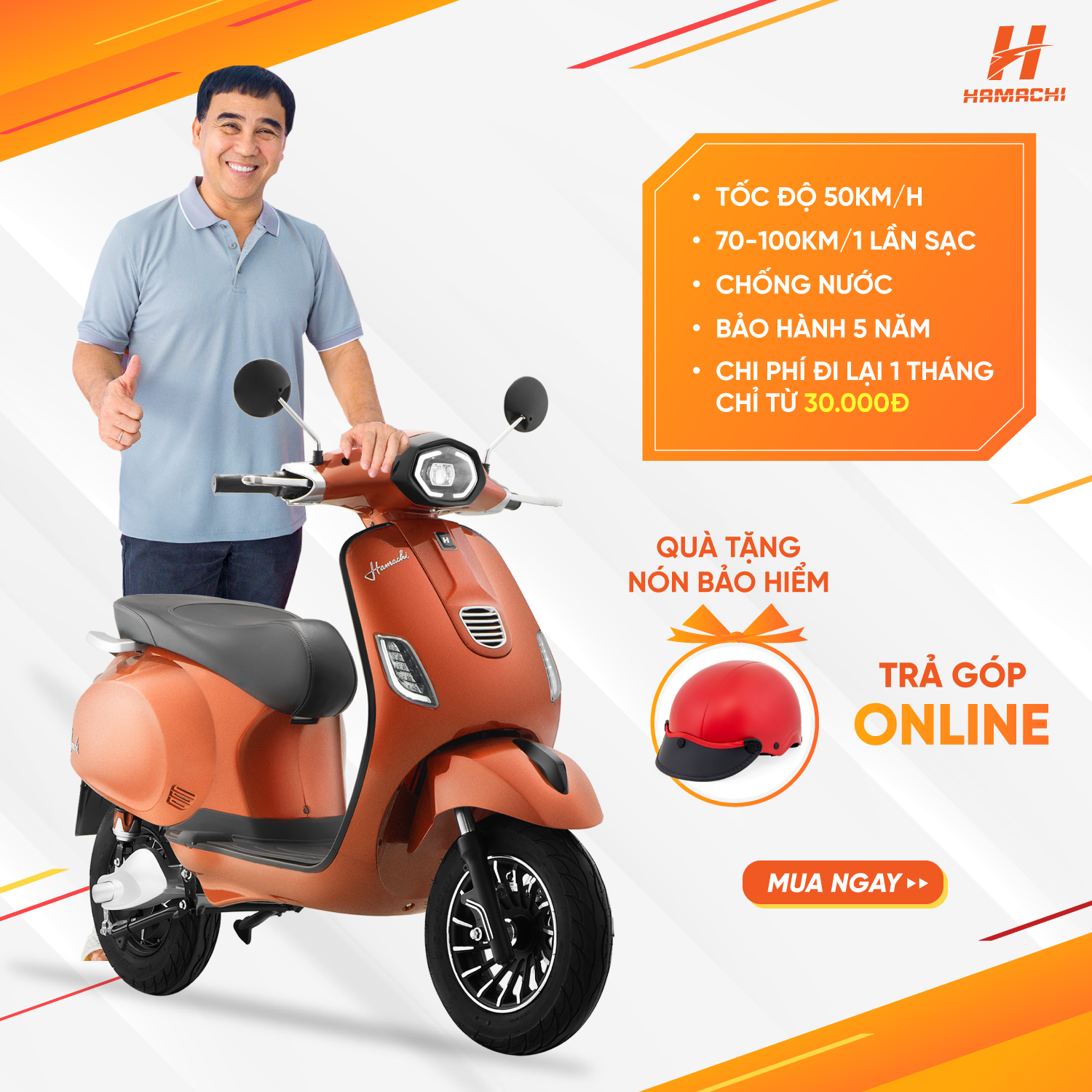 Xe Máy Điện HAMACHI S CAM Thiết Kế Chắc Chắn Sang Trọng Hiện Đại