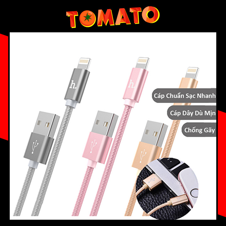 Cáp sạc bọc dù siêu bền Lightning HOCO X2 cho iPhone/iPad sạc nhanh dài 1m iPhone 7Plus iPhone XS Max