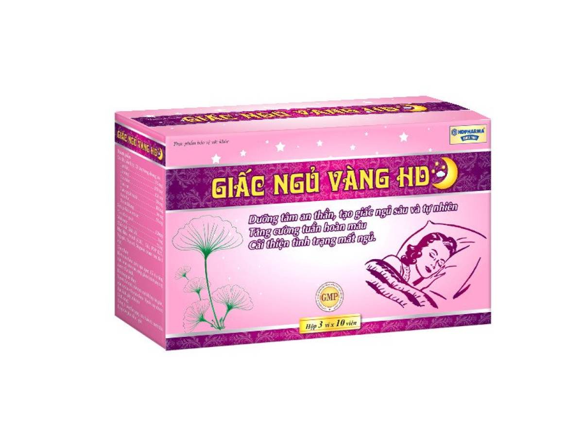 [HCM]Viên Uống Ngủ Ngon Giấc Ngủ Vàng Giúp Dưỡng Tâm An Thần Giảm Stress Mất Ngủ - Hộp 30 Viên Thành Phần Thảo Dược Thiên Nhiên