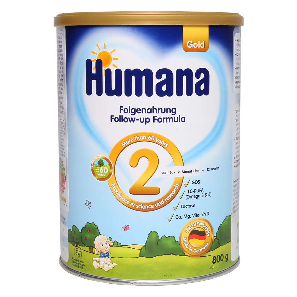 Sữa bột Humana Gold số 2 800g 6-12 tháng