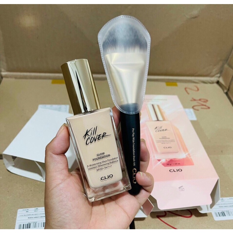 Kem nền bóng mượt clio kill cover glow foundation spf50+ pa++++ 38g