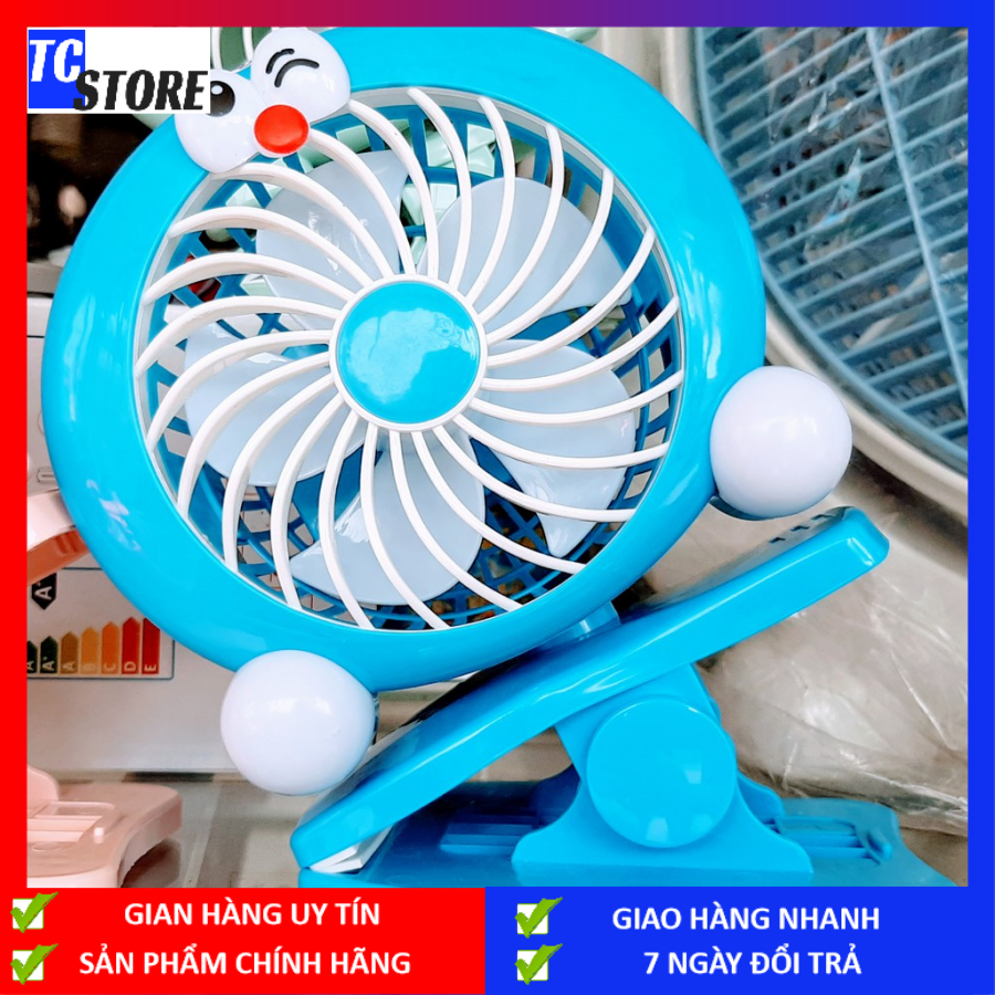 [BẢO HÀNH 12 THÁNG 1 ĐỔI 1] Quạt mini kẹp bàn tích điện hình thú đủ mẫu chon lựa, quạt kẹp bàn sạc điện, quạt mini doremon, quạt mini hoạt hình