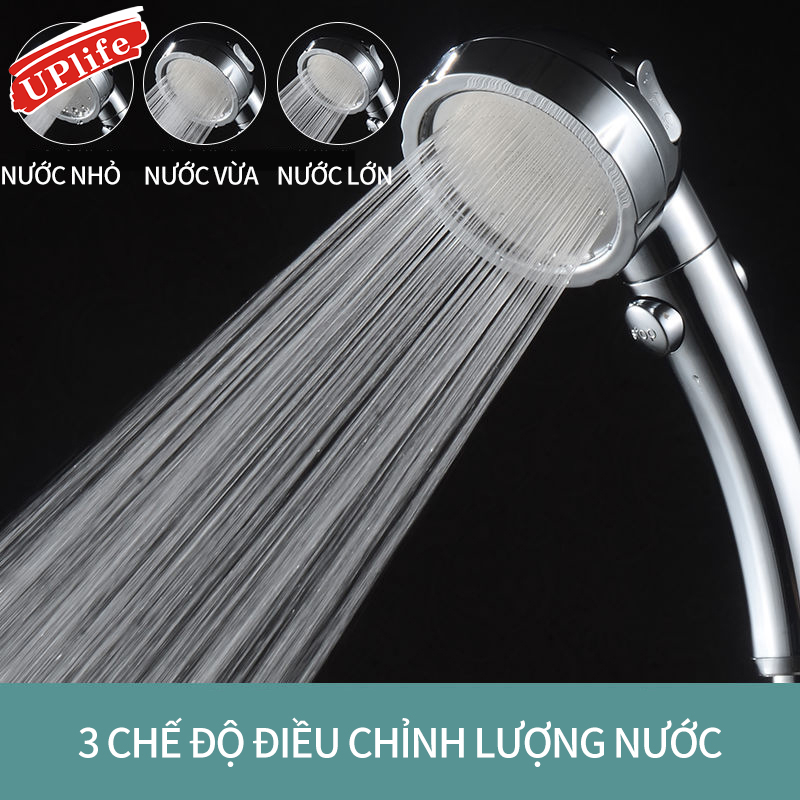 Vòi hoa sen tăng áp thiết kế ba chế độ phù hợp nhiều nhu cầu sử dụng, thiết kế sang trọng, hiệu quả tiết kiệm nước