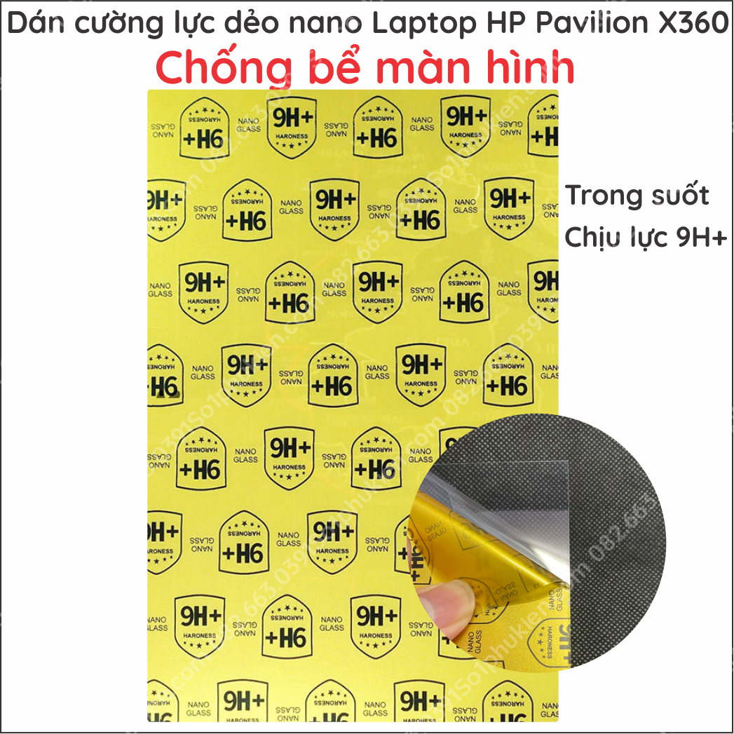 Dán cường lực màn hình Laptop HP Pavilion X360 14 inch 15 inch dẻo nano