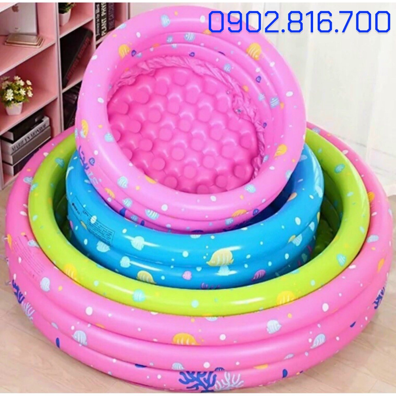 Bể bơi - phao bơi tròn 3 tầng mùa hè cho bé - swimming pool summer 90cm - 1m1 - 1m3 - 1m5