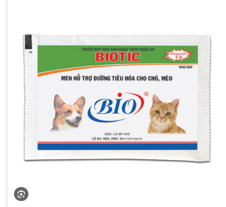 Men vi sinh hổ trợ tiêu hóa cho chó mèo Bio- biotic pharmachemie