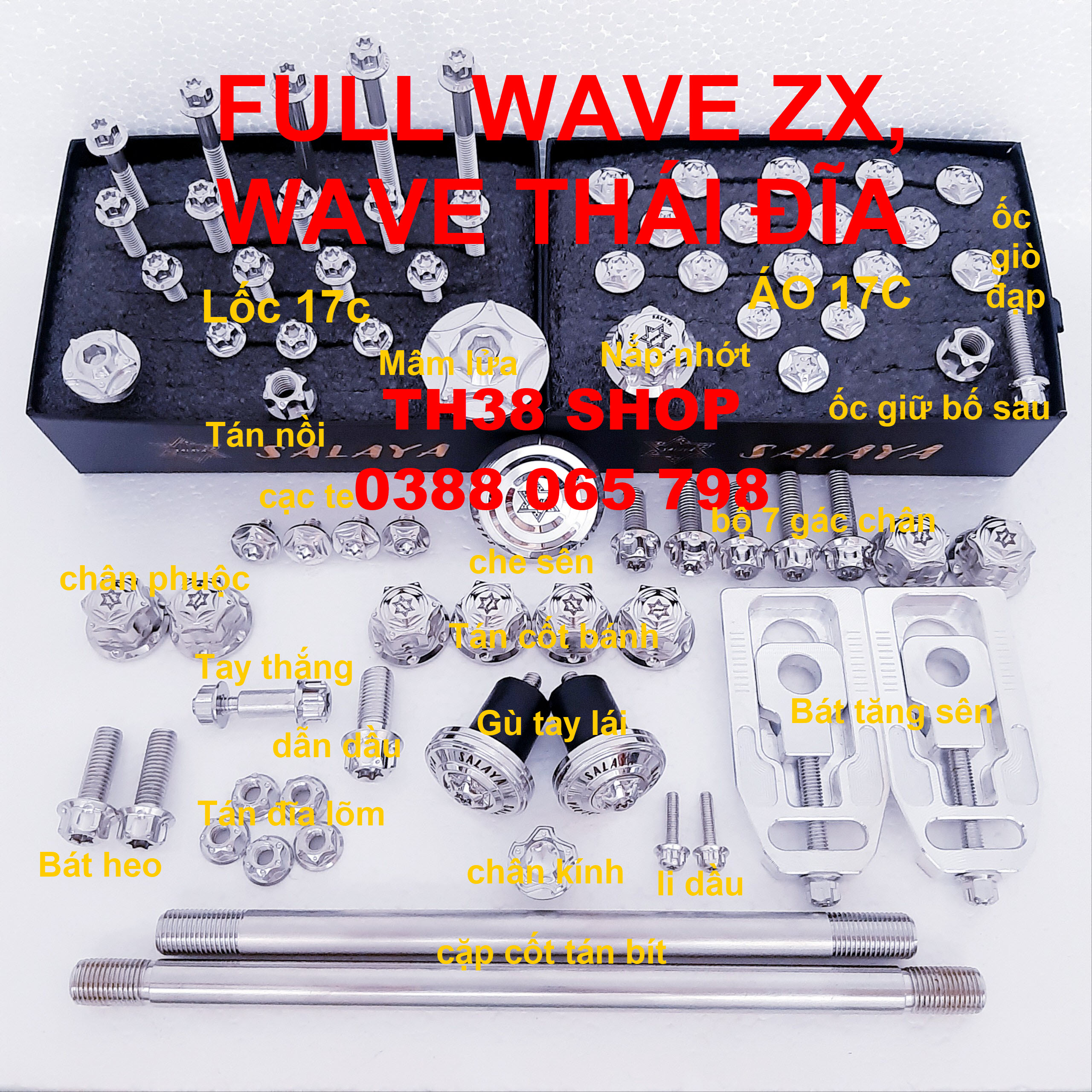 full ốc salaya wave zx, wave thái 110 [đĩa lõm]