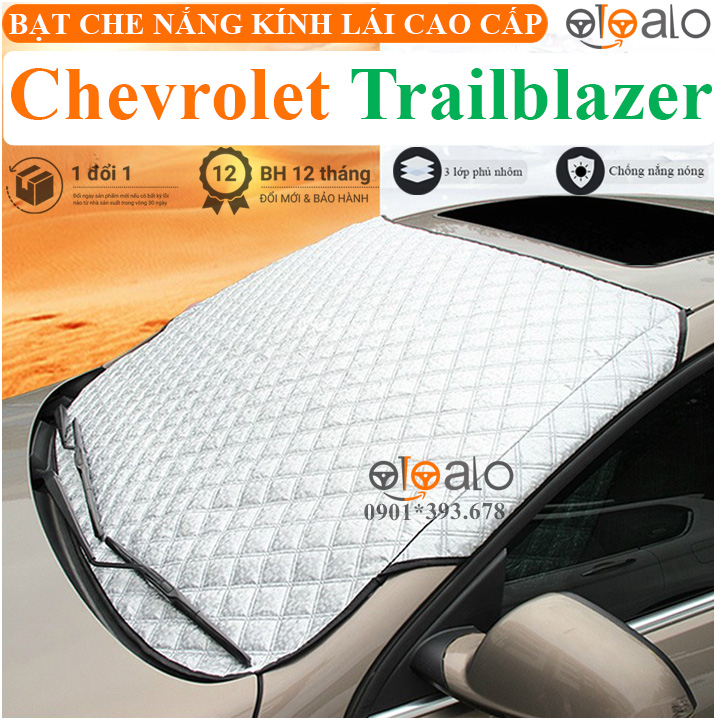 Tấm che chắn nắng kính lái xe Chevrolet Trailblazer vải dù 3 lớp cao cấp - OTOALO