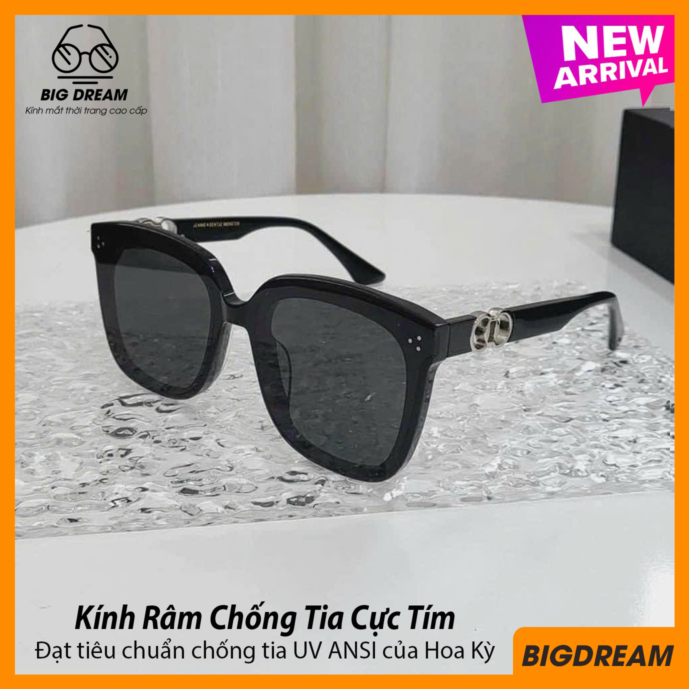 Mắt kính nữ hottrend thời trang, gọng kính mát thời trang chống tia UV sang chảnh V-ANGEL