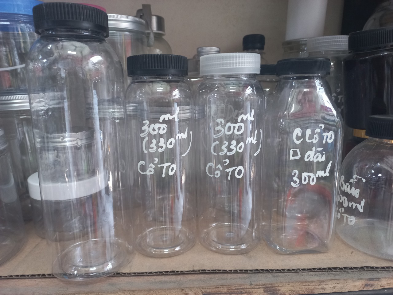 Chai nhựa 500ml cổ to đựng trà sữa , chè dưỡng nhan ....