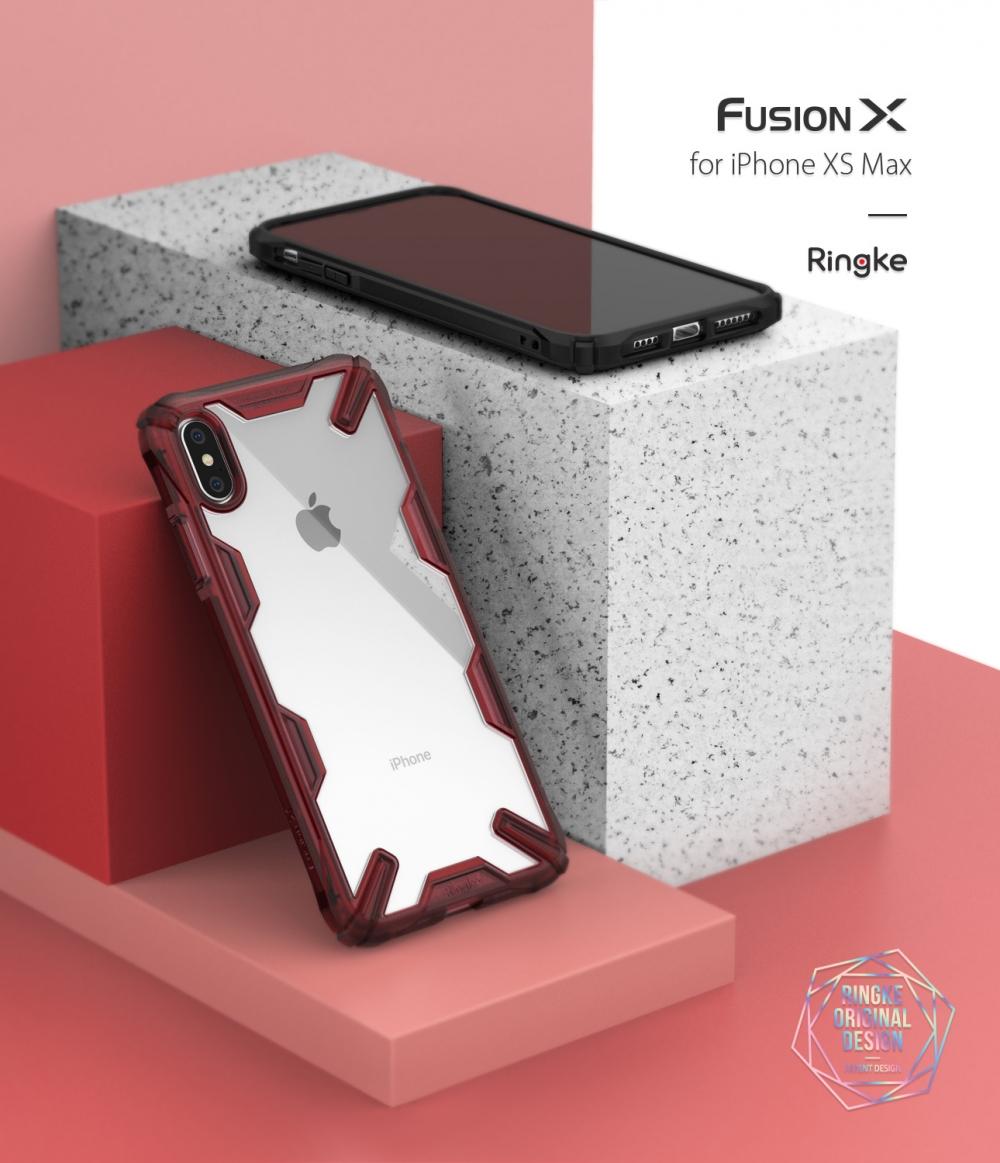 Ốp lưng chống sốc hàng hiệu ringke fusion x màu đen cho iphone xs/x / iphone xs max
