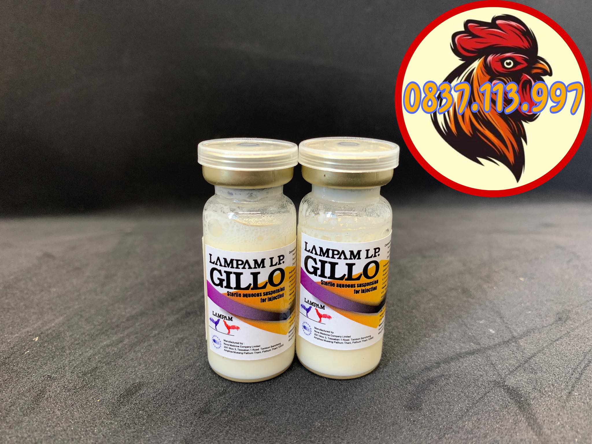 Gillo lampam thái- khò khè, sổ mũi, phân xấu cho gà đá chai 10ml