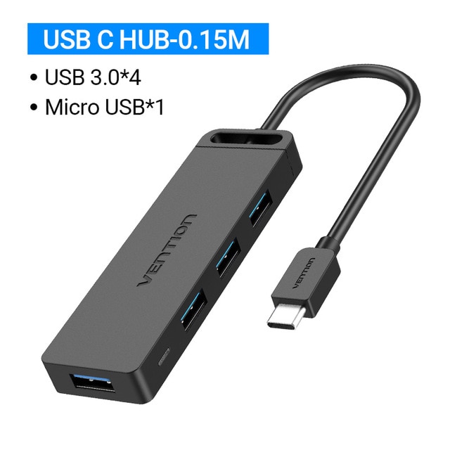 HUB USB Type C to 4 USB 3.1 Adapter Portable - VENTION TGKBB