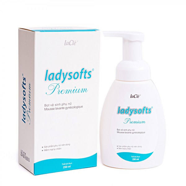 Bọt vệ sinh phụ nữ Ladysoft chai màu xanh 250ml