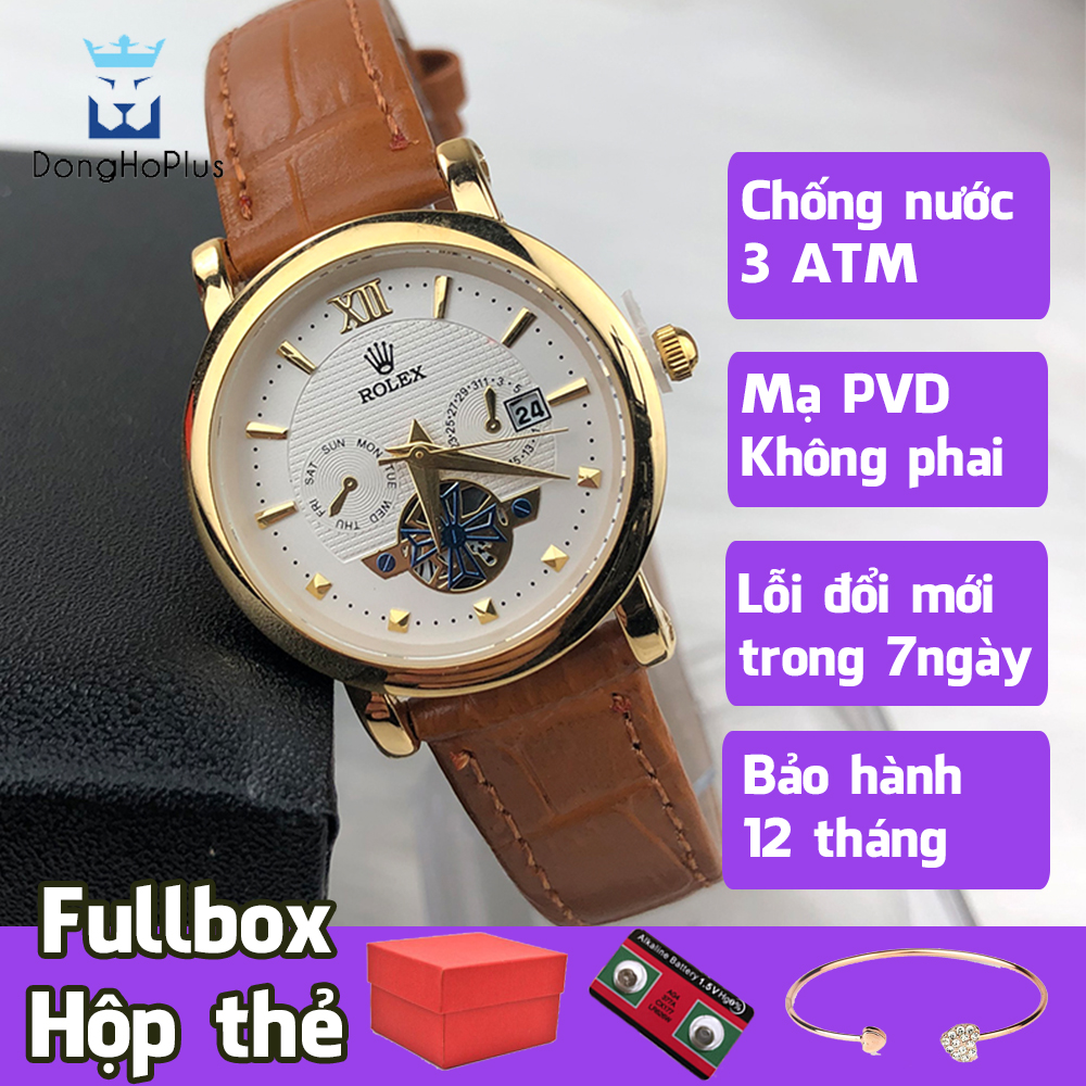 [SIÊU KHUYẾN MÃI] TẶNG LẮC TAY TRÁI TIM 150K + TẶNG 2 PIN AG4 - KHI MUA ĐỒNG HỒ NỮ CAO CẤP R0LEX NỮ E283 CAO CẤP CHỐNG XƯỚC CHỐNG NƯỚC