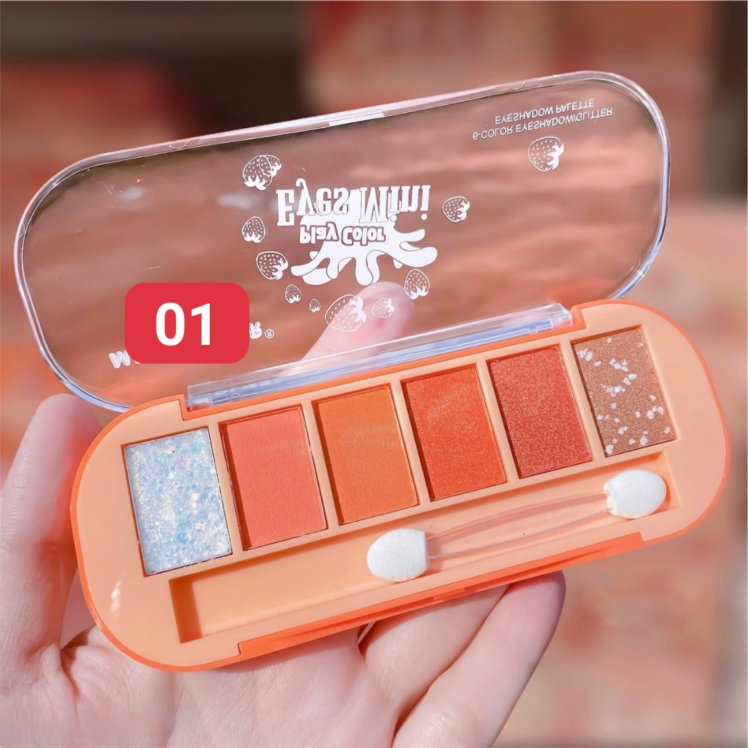 Nhủ mắt mila 6 ô play color eyes mini kèm cọ