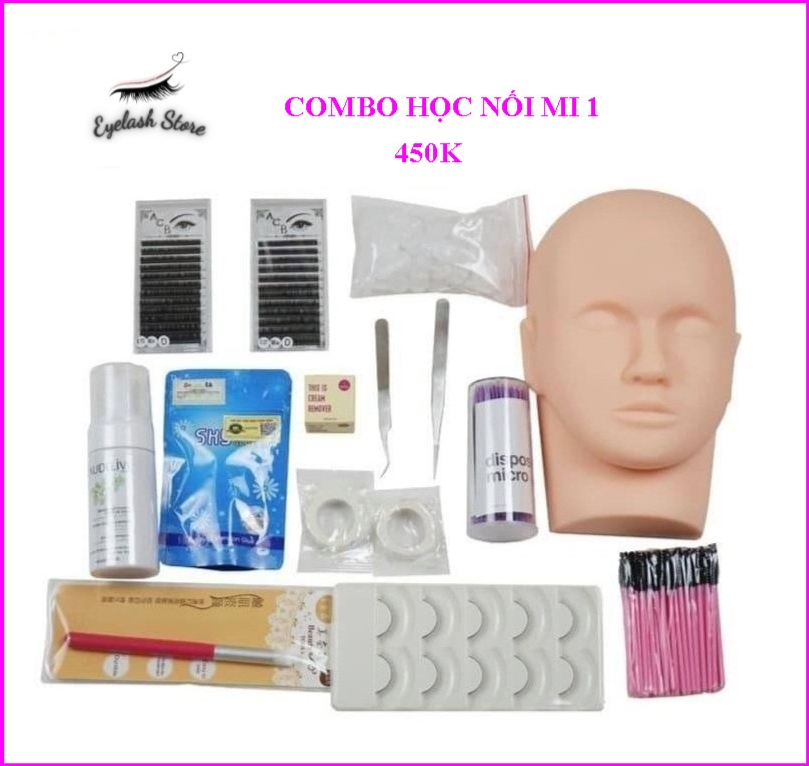 Combo học nối mi cơ bản, đồ học nối mi, trọn bộ học nối mi đầy đủ từ cơ bản đến nâng cao_eyelash store
