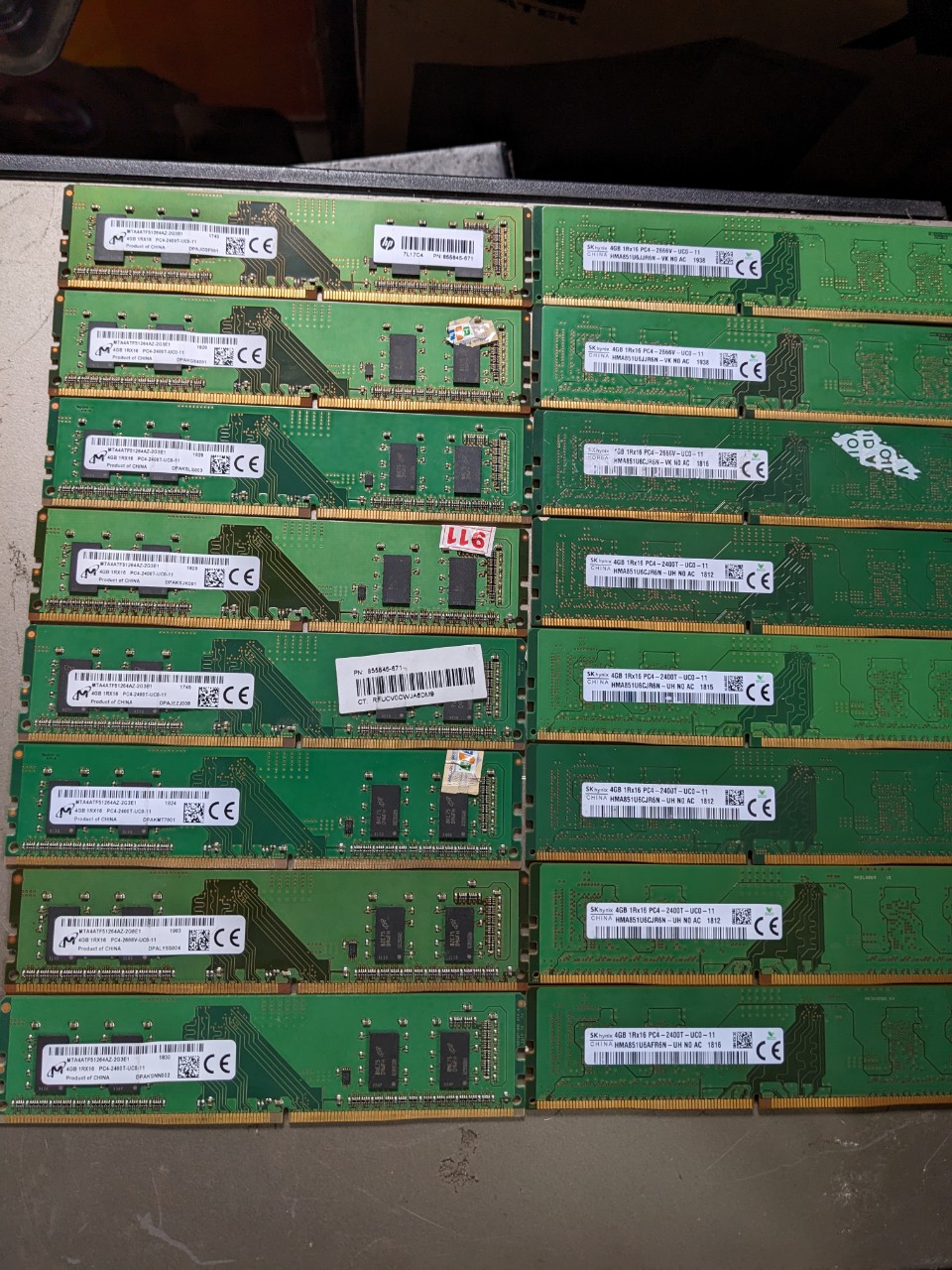 Ram máy tính pc ddr4 ram đẹp, chân vàng óng, bóc case đồng bộ