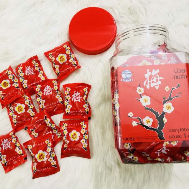Hcm - tách lẻ 1 gói xí muội hoa đào thái lan