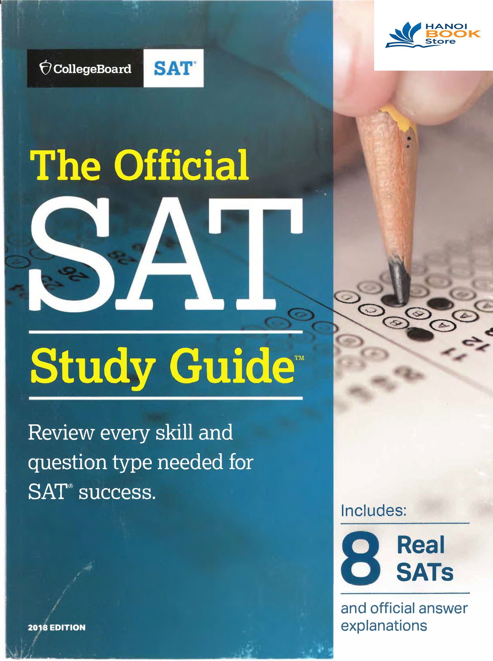 Sách Tiếng Anh The Official SAT Study Guide, 2018 Edition (Sách đen trắng)