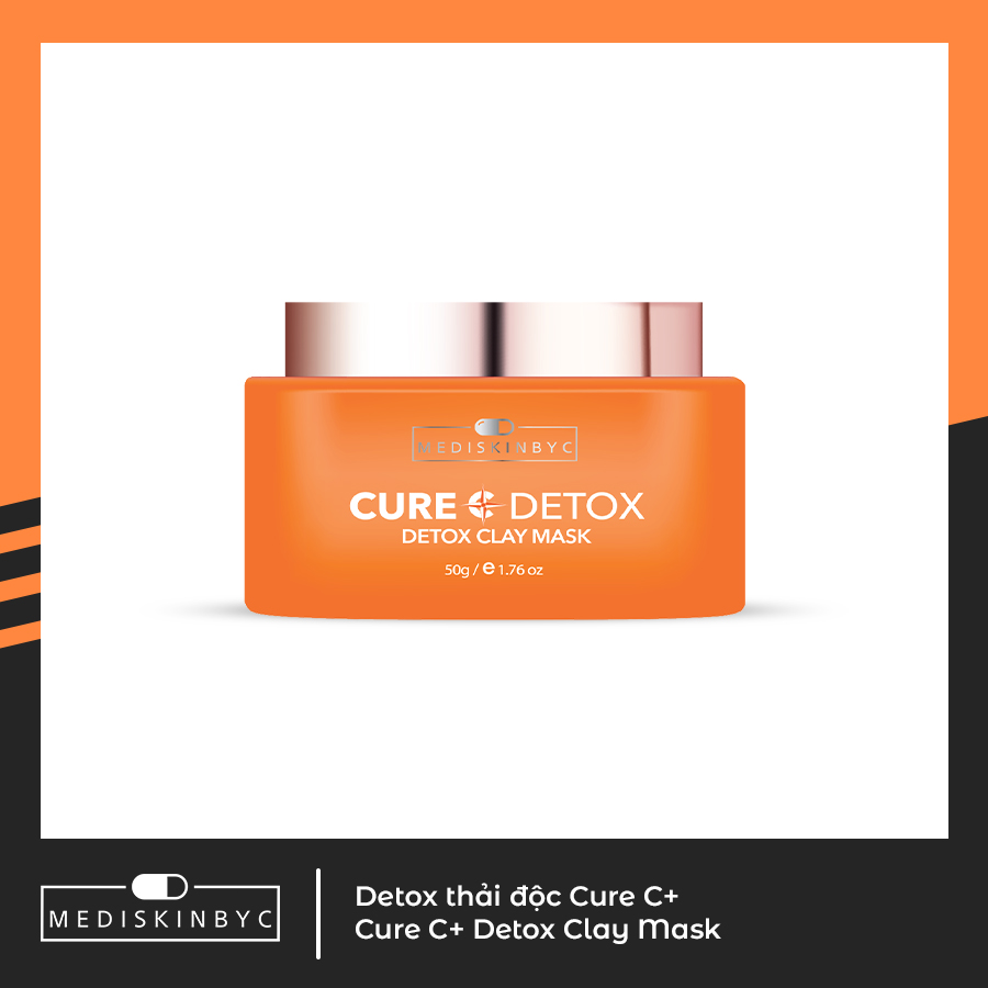 Mặt nạ sủi bọt thải độc da Cure C+ Detox Clays Mediskinbyc Cosmetics 50g